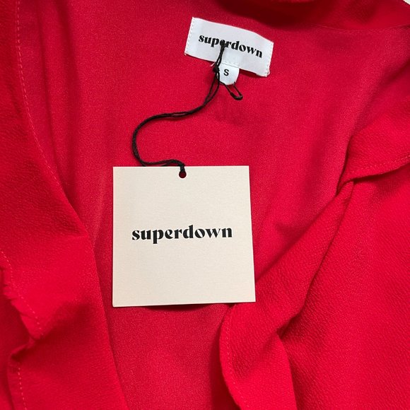 Superdown Ruffle Tie Dress NWT - Picture 2 of 3